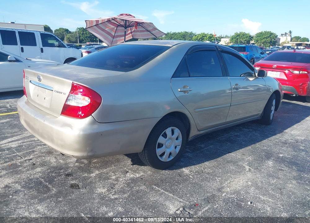 2002 TOYOTA CAMRY LE VIN: 4T1BE32K72U534551