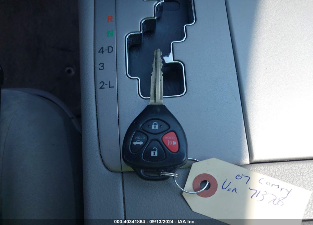 2007 TOYOTA CAMRY LE VIN: 4T1BE46K17U713708