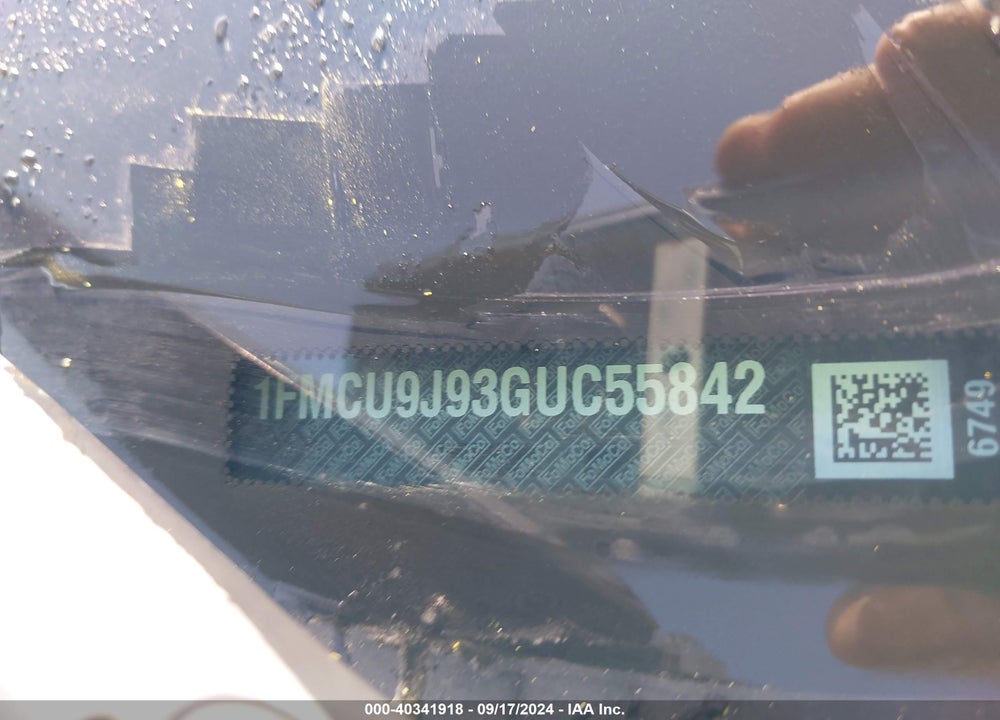2016 FORD ESCAPE TITANIUM VIN: 1FMCU9J93GUC55842