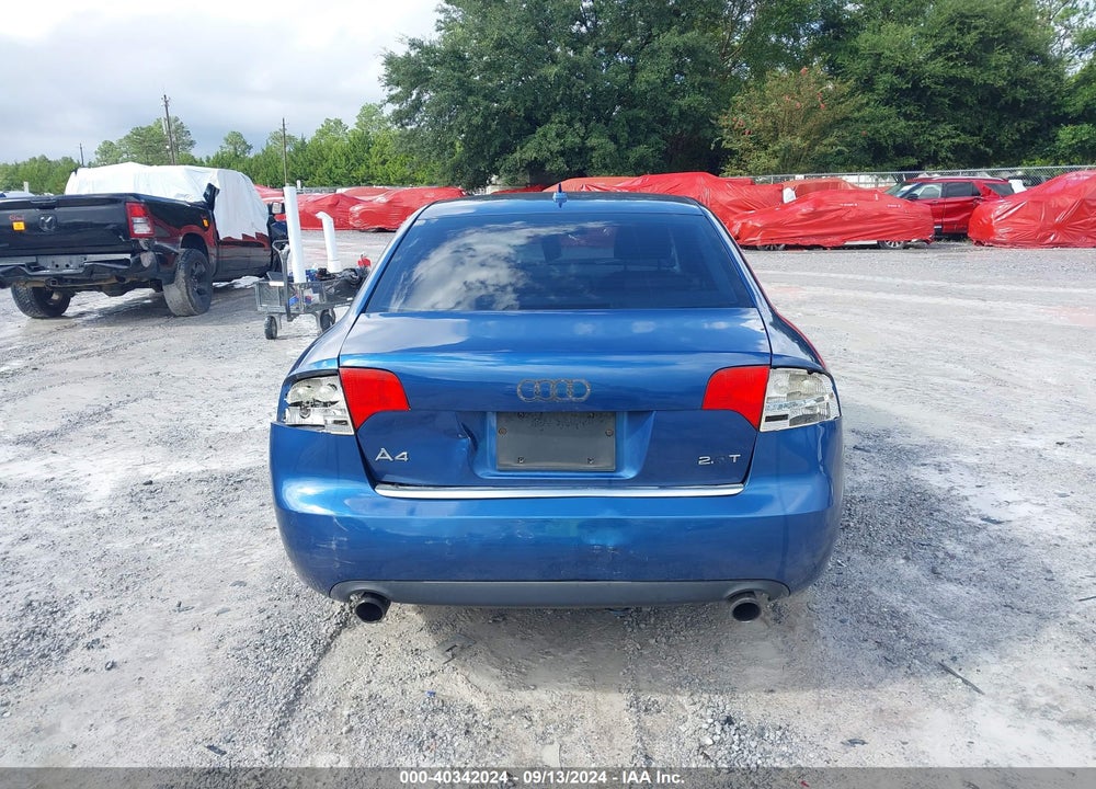 2007 AUDI A4 2.0T VIN: WAUAF78EX7A233803