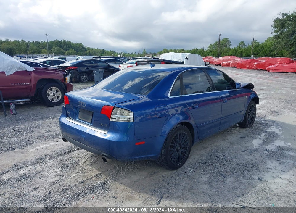 2007 AUDI A4 2.0T VIN: WAUAF78EX7A233803