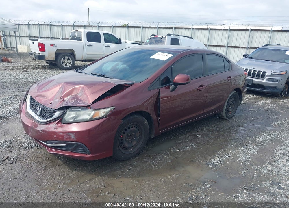 2013 HONDA CIVIC LX VIN: 19XFB2F52DE022209