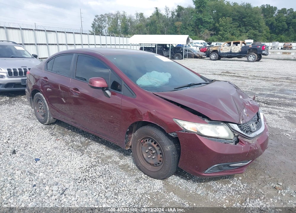 2013 HONDA CIVIC LX VIN: 19XFB2F52DE022209