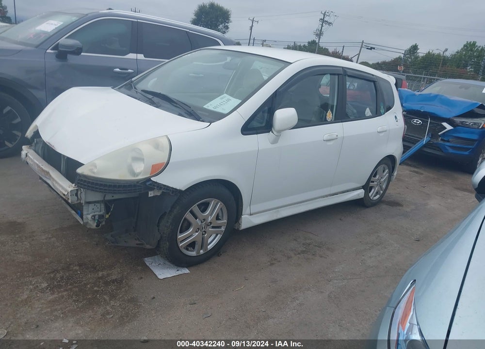 2007 HONDA FIT SPORT VIN: JHMGD38647S019029