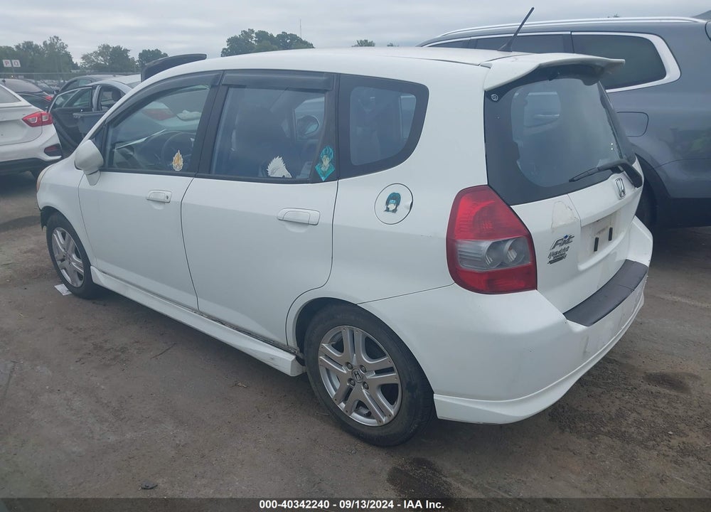 2007 HONDA FIT SPORT VIN: JHMGD38647S019029