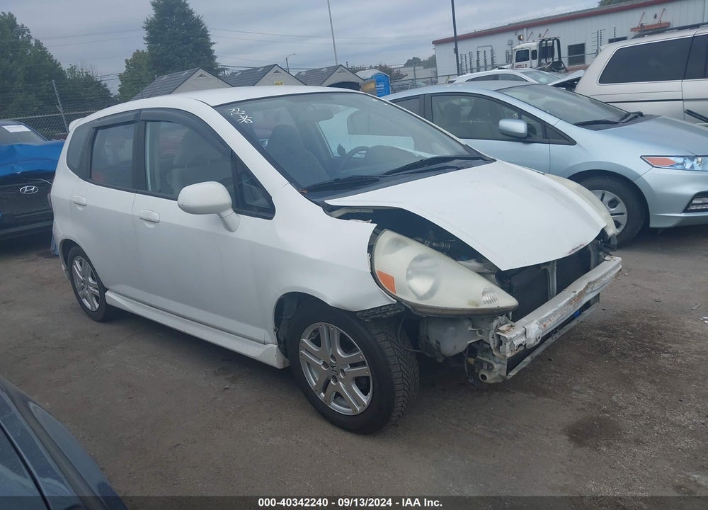 2007 HONDA FIT SPORT VIN: JHMGD38647S019029