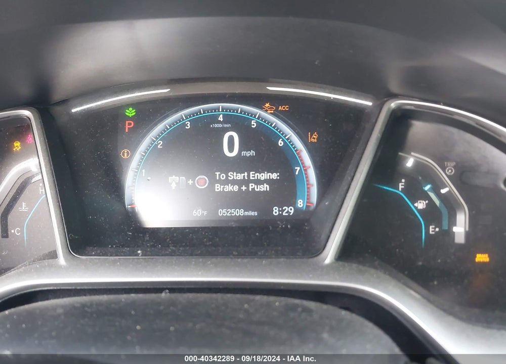 2019 HONDA CIVIC EX VIN: 19XFC1F31KE210772