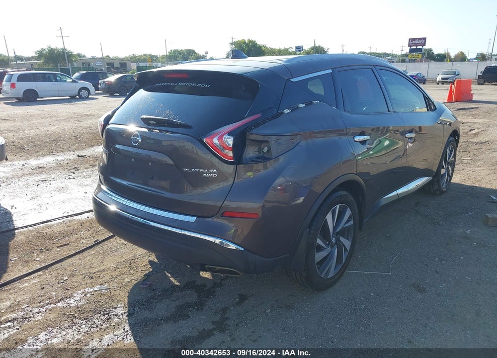 2018 NISSAN MURANO PLATINUM VIN: 5N1AZ2MH8JN122921