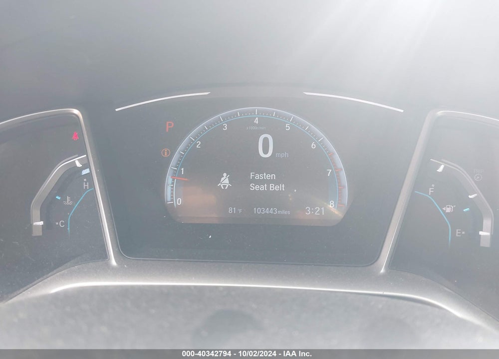 2019 HONDA CIVIC EX VIN: 19XFC1F39KE003434