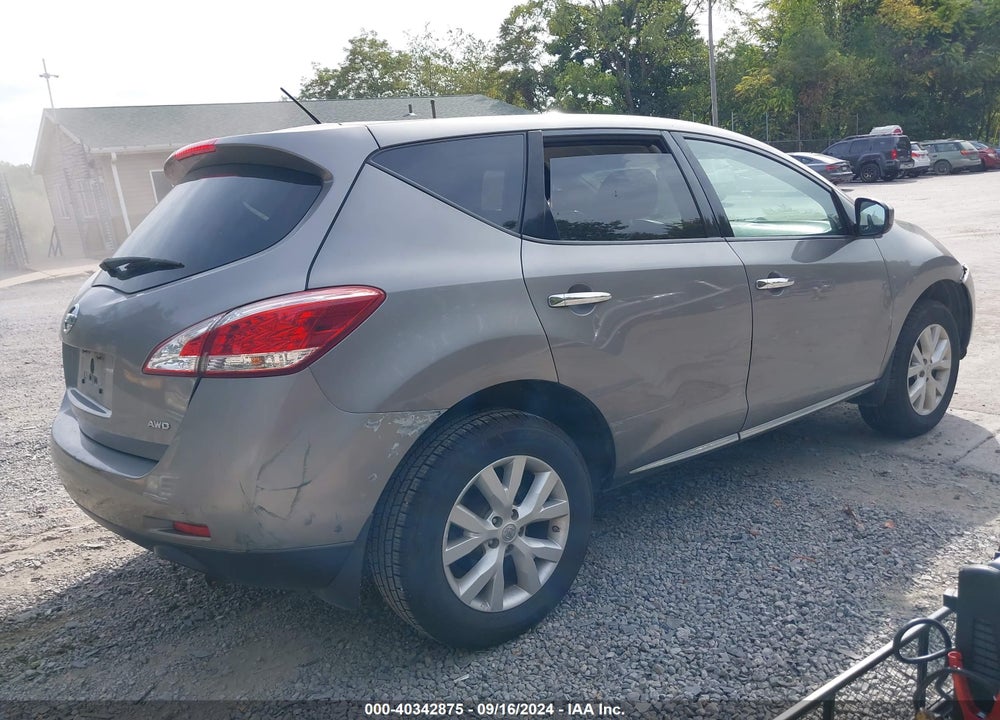 2011 NISSAN MURANO S VIN: JN8AZ1MW4BW165732