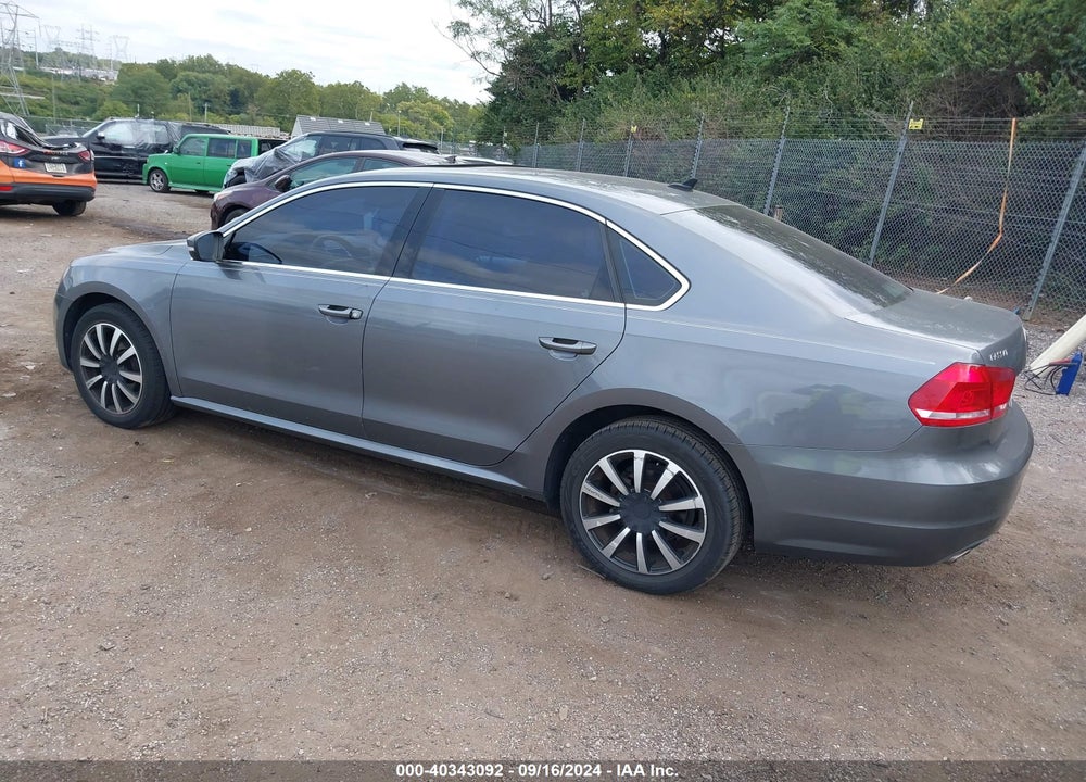 2012 VOLKSWAGEN PASSAT 2.5L SE VIN: 1VWBP7A31CC019047
