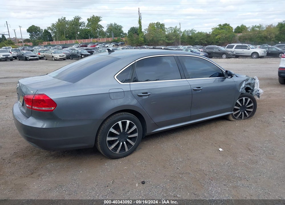 2012 VOLKSWAGEN PASSAT 2.5L SE VIN: 1VWBP7A31CC019047