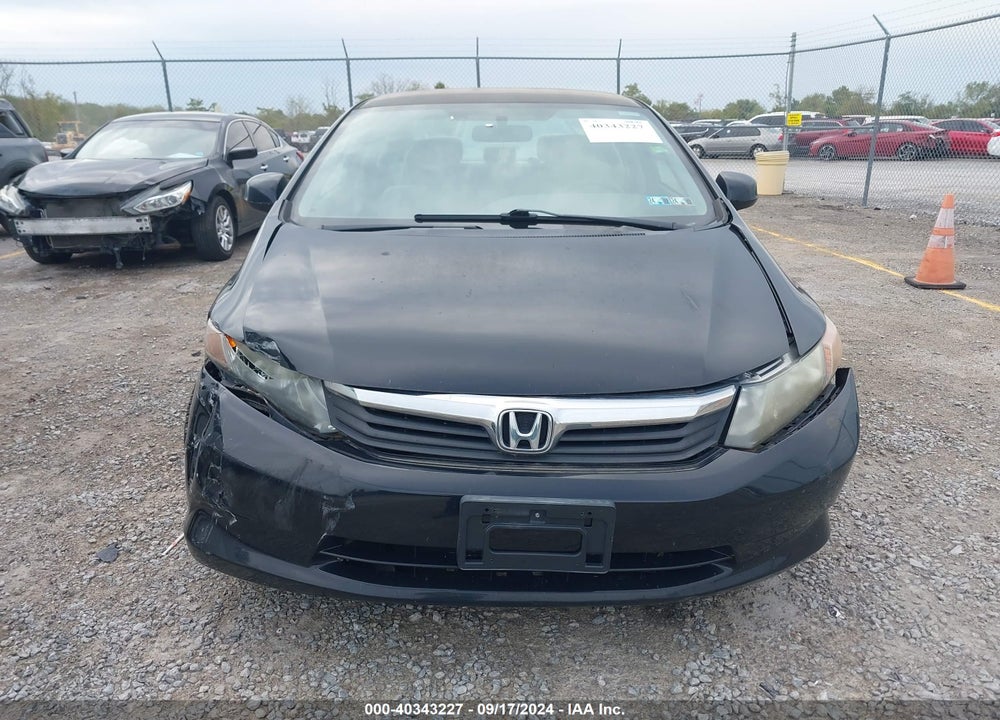 2012 HONDA CIVIC LX VIN: 2HGFB2F5XCH527208