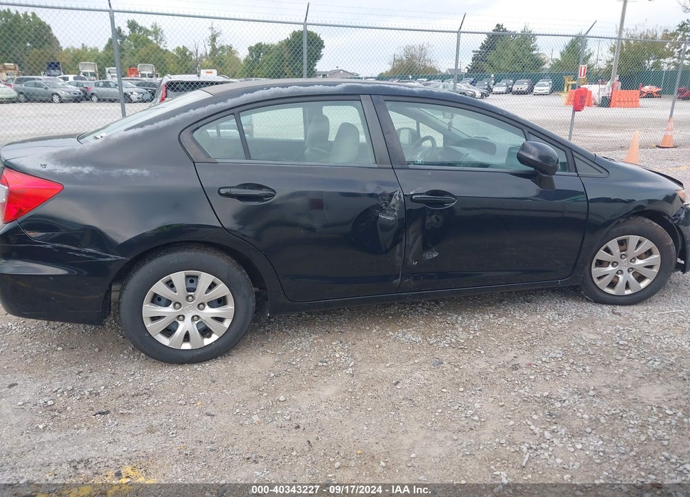 2012 HONDA CIVIC LX VIN: 2HGFB2F5XCH527208