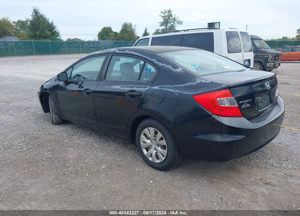 2012 HONDA CIVIC LX VIN: 2HGFB2F5XCH527208