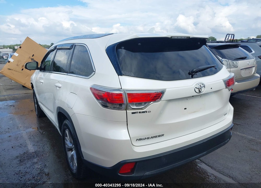 2014 TOYOTA HIGHLANDER XLE V6 VIN: 5TDKKRFH9ES019347