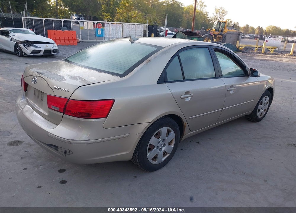 2009 HYUNDAI SONATA GLS VIN: 5NPET46C49H427848