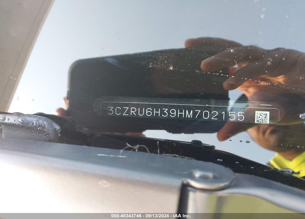 2017 HONDA HR-V VIN: 3CZRU6H39HM702155