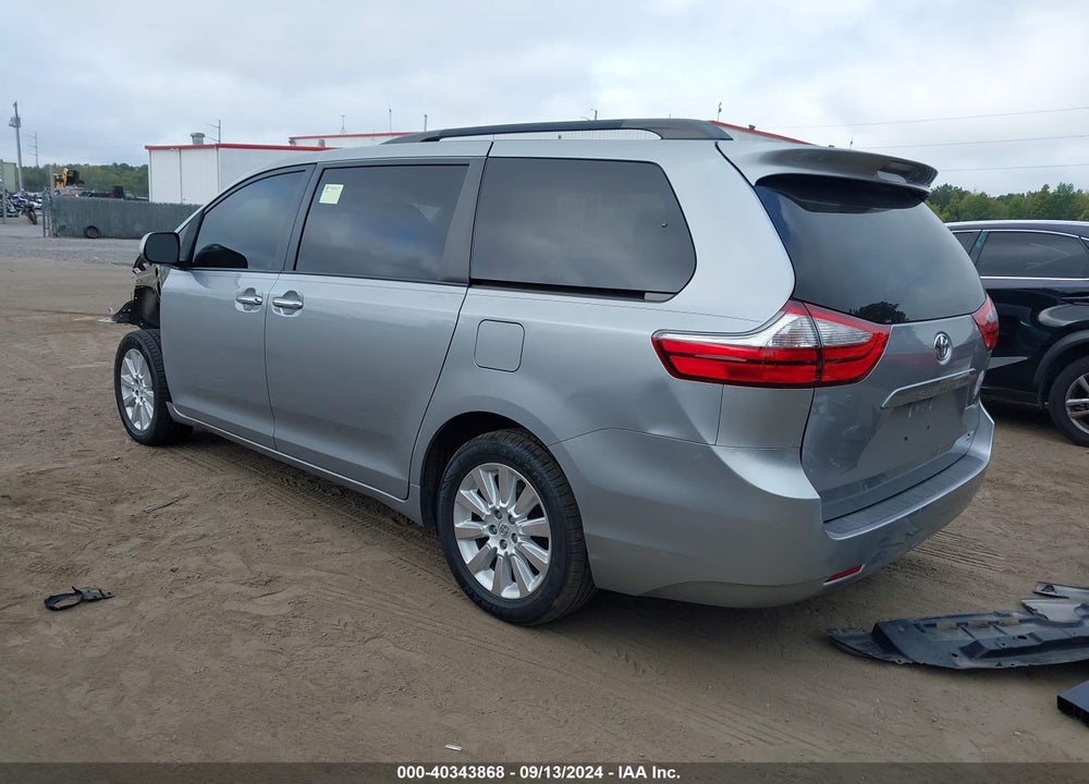 2016 TOYOTA SIENNA XLE 7 PASSENGER VIN: 5TDDK3DC7GS139695