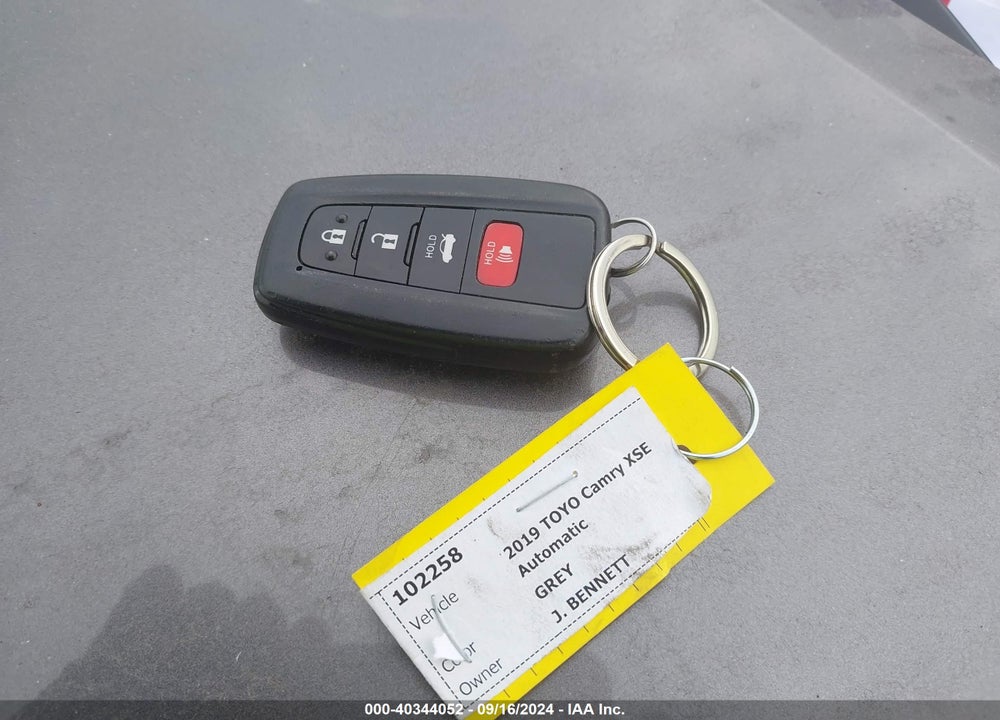2019 TOYOTA CAMRY XSE V6 VIN: 4T1BZ1HK4KU509350
