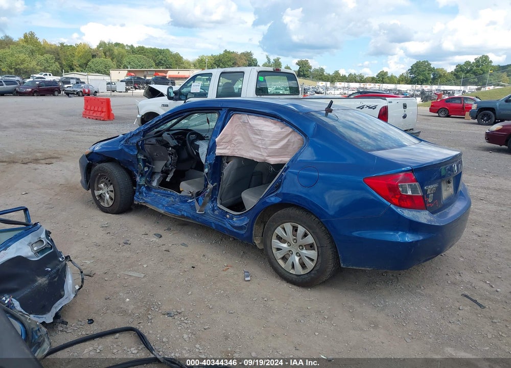 2012 HONDA CIVIC LX VIN: 19XFB2F5XCE034381
