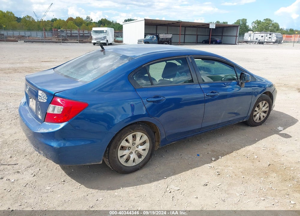 2012 HONDA CIVIC LX VIN: 19XFB2F5XCE034381