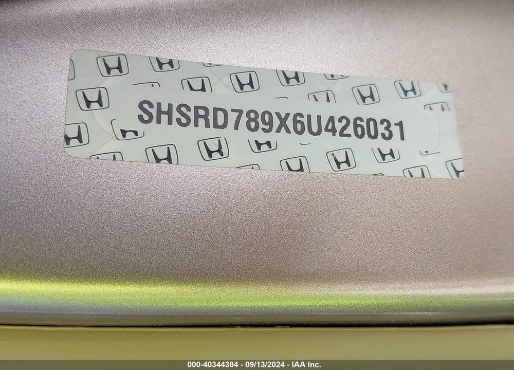 2006 HONDA CR-V SE VIN: SHSRD789X6U426031