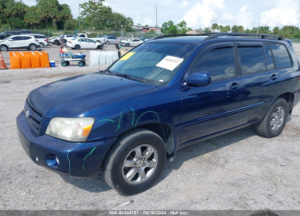 2007 TOYOTA HIGHLANDER V6 VIN: JTEGP21AX70139619