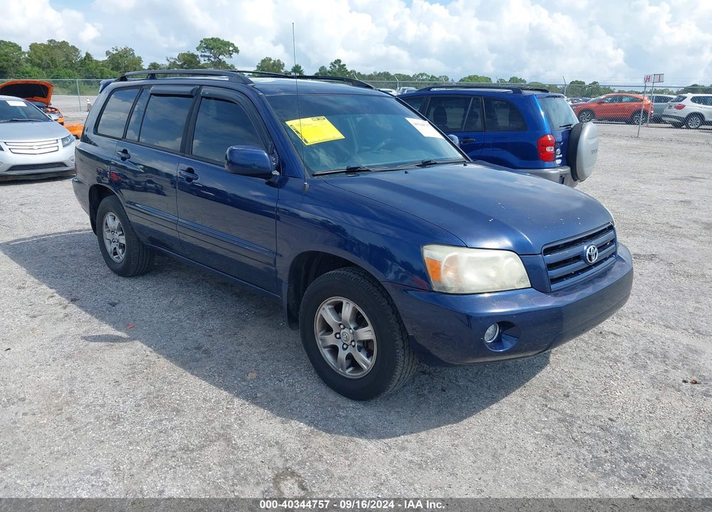 2007 TOYOTA HIGHLANDER V6 VIN: JTEGP21AX70139619
