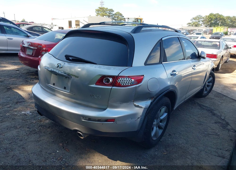 2005 INFINITI FX35 VIN: JNRAS08U15X100757