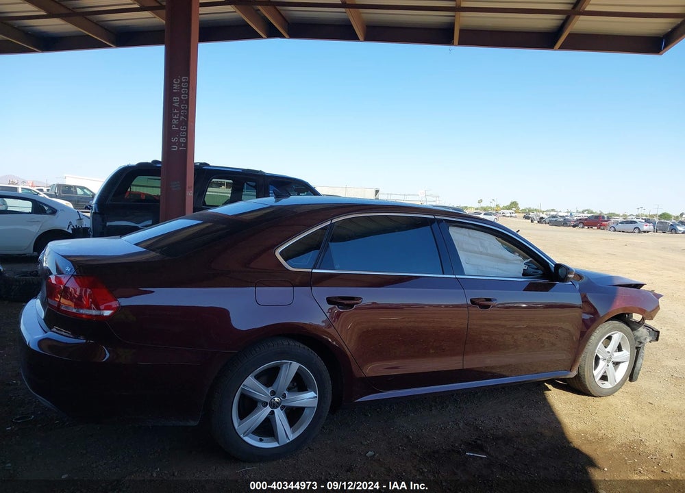 2013 VOLKSWAGEN PASSAT 2.5L SE VIN: 1VWBP7A31DC124351