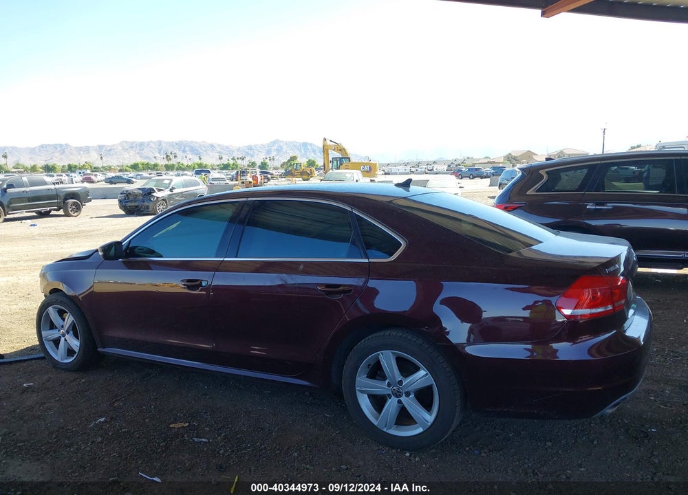 2013 VOLKSWAGEN PASSAT 2.5L SE VIN: 1VWBP7A31DC124351