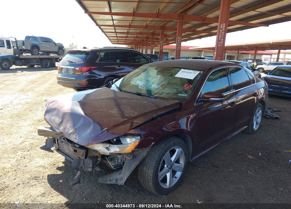 2013 VOLKSWAGEN PASSAT 2.5L SE VIN: 1VWBP7A31DC124351