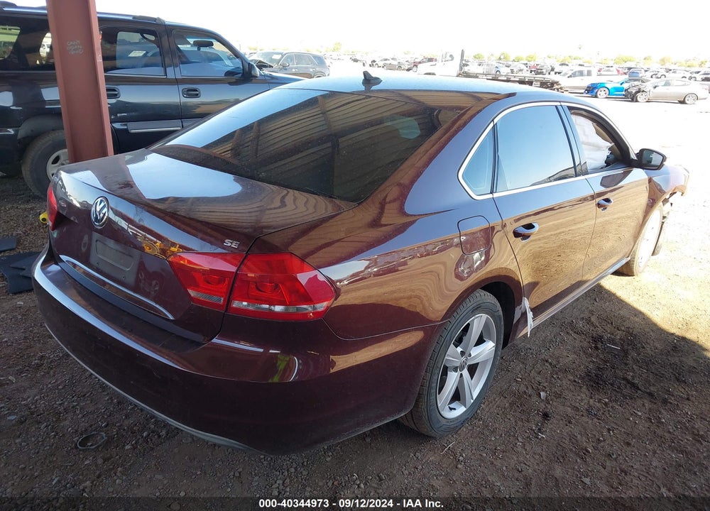 2013 VOLKSWAGEN PASSAT 2.5L SE VIN: 1VWBP7A31DC124351