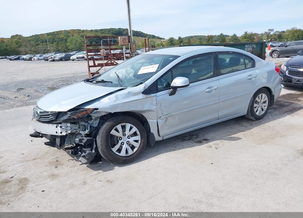 2012 HONDA CIVIC LX VIN: 2HGFB2F54CH509920