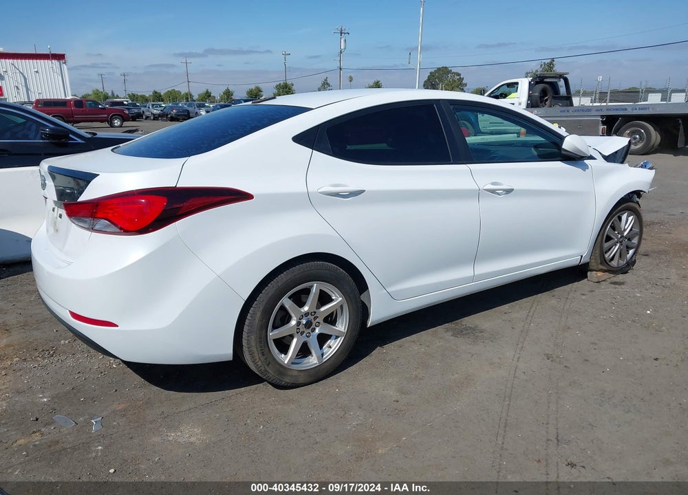 2016 HYUNDAI ELANTRA SE VIN: 5NPDH4AE0GH739846