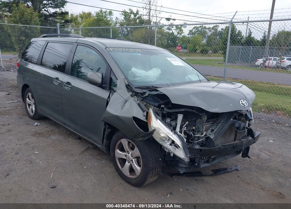 2012 TOYOTA SIENNA LE V6 8 PASSENGER VIN: 5TDKK3DC7CS264360