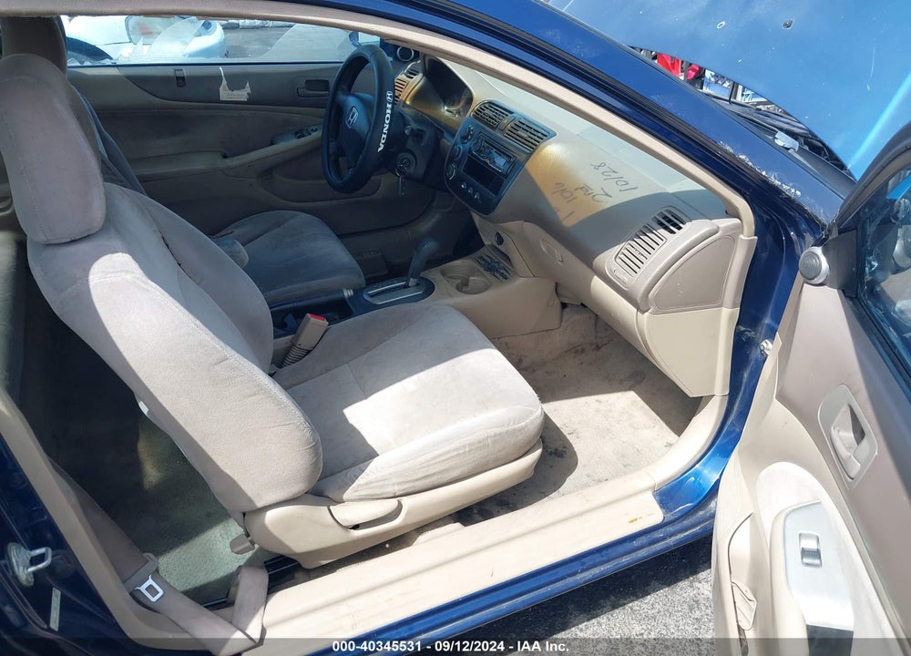 2001 HONDA CIVIC EX VIN: 1HGEM22931L072880