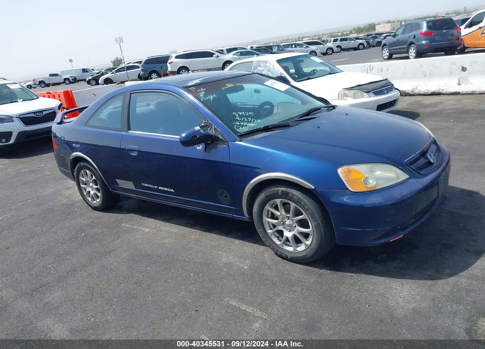 2001 HONDA CIVIC EX VIN: 1HGEM22931L072880