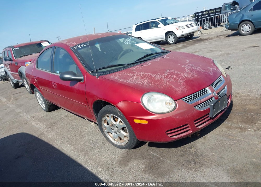 2004 DODGE NEON SXT VIN: 1B3ES56C34D599460