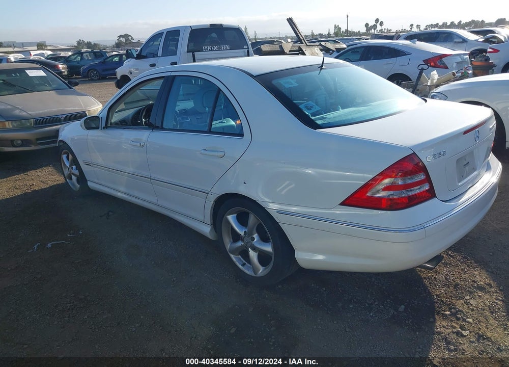 2005 MERCEDES-BENZ C 230 KOMPRESSOR SPORT VIN: WDBRF40J05F683441