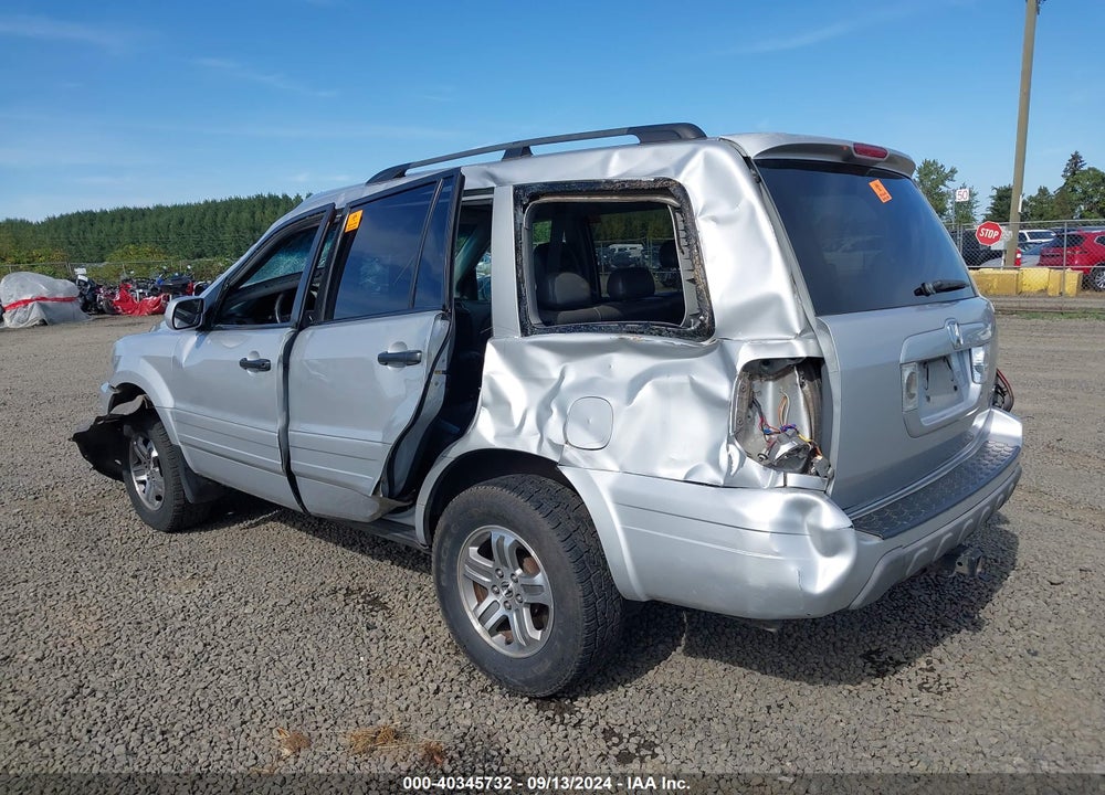 2003 HONDA PILOT EX-L VIN: 2HKYF18663H529833