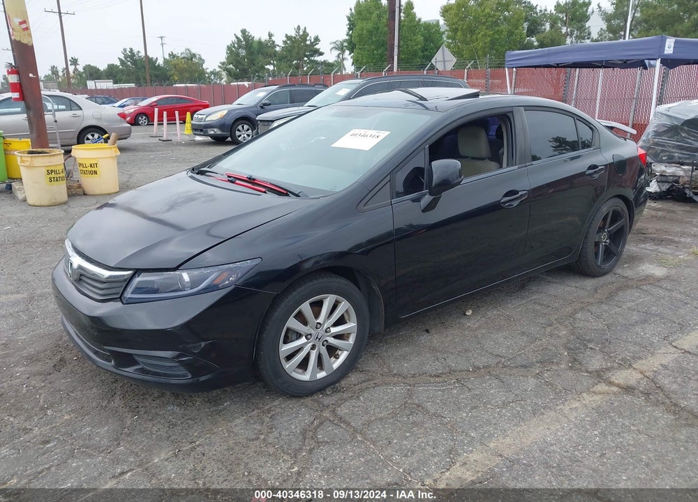 2012 HONDA CIVIC EX VIN: 19XFB2F84CE360445