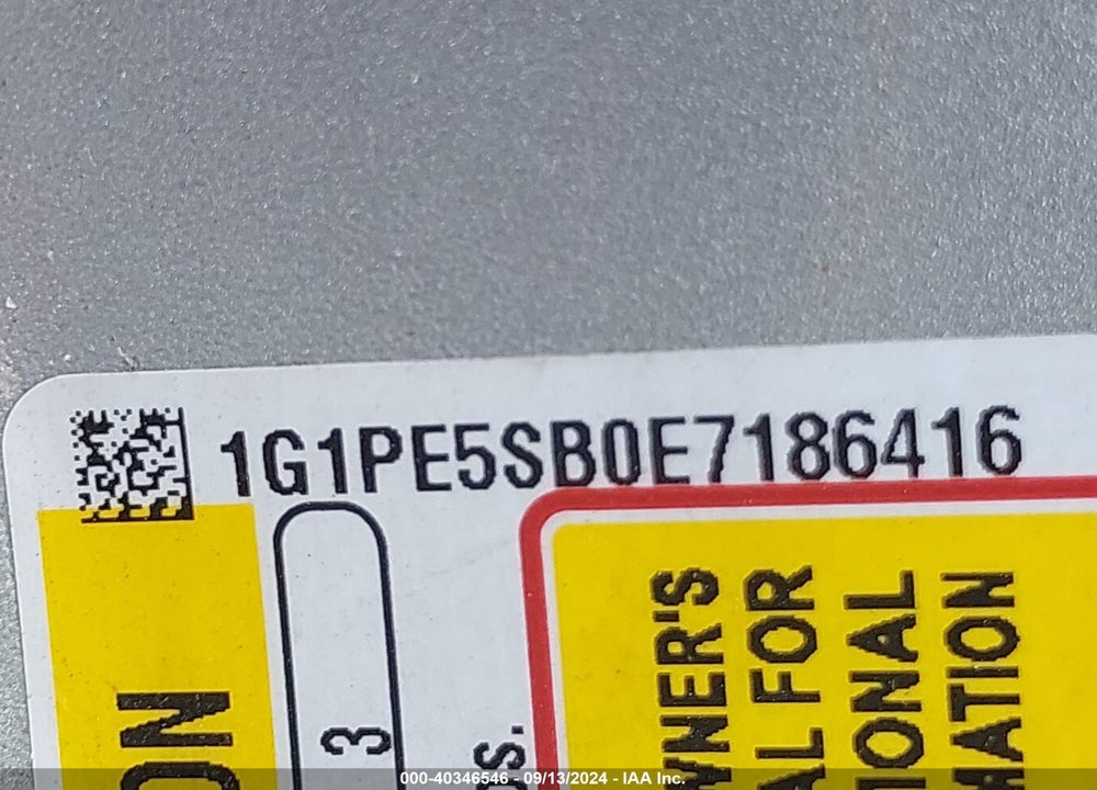 2014 CHEVROLET CRUZE 2LT AUTO VIN: 1G1PE5SB0E7186416