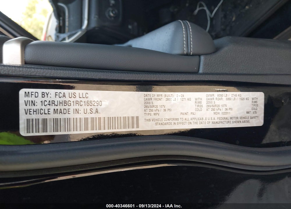 2024 JEEP GRAND CHEROKEE LIMITED 4X4 VIN: 1C4RJHBG1RC165290