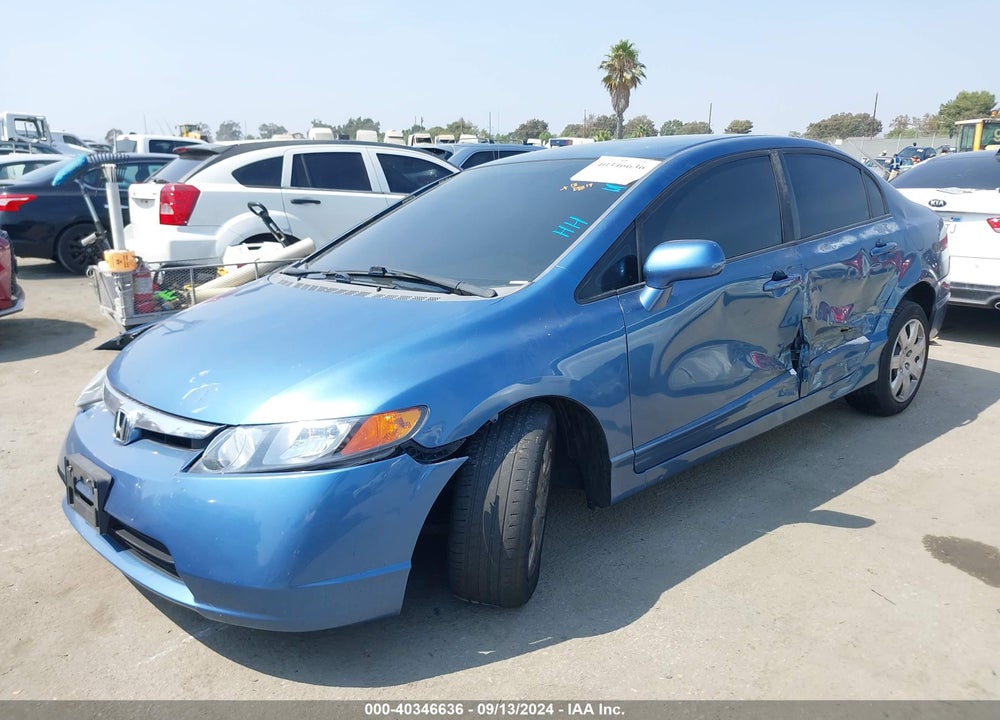 2008 HONDA CIVIC LX VIN: 2HGFA16578H525100