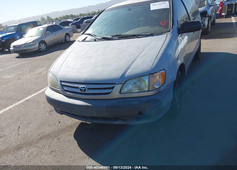 2001 TOYOTA SIENNA CE VIN: 4T3ZF19C41U356084