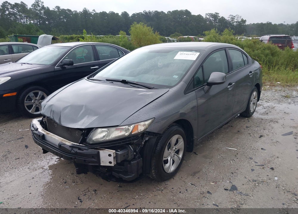 2013 HONDA CIVIC LX VIN: 19XFB2F57DE029348