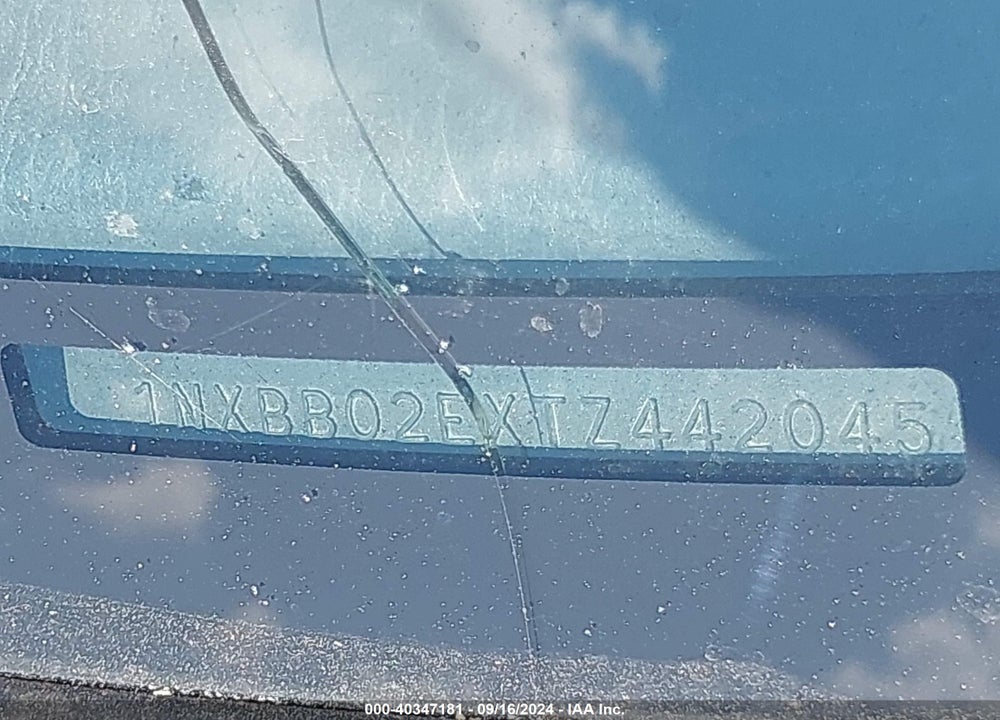 1996 TOYOTA COROLLA DX VIN: 1NXBB02EXTZ442045