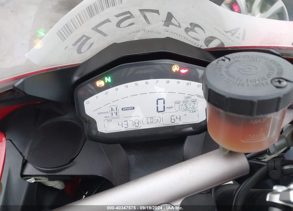 2018 DUCATI SUPERBIKE 959 PANIGALE VIN: ZDM14B1W4JB007101